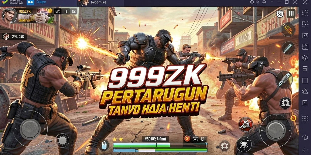 Screenshot gameplay <strong>999ZK</strong> menunjukkan aksi pertarungan yang intens.