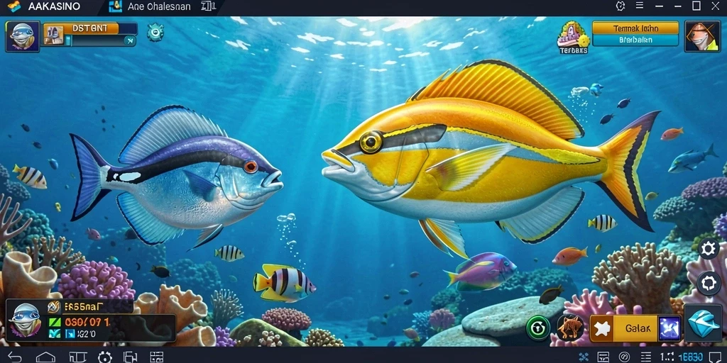 Tampilan screenshot gameplay AAKASINO yang penuh aksi Tembak Ikan.