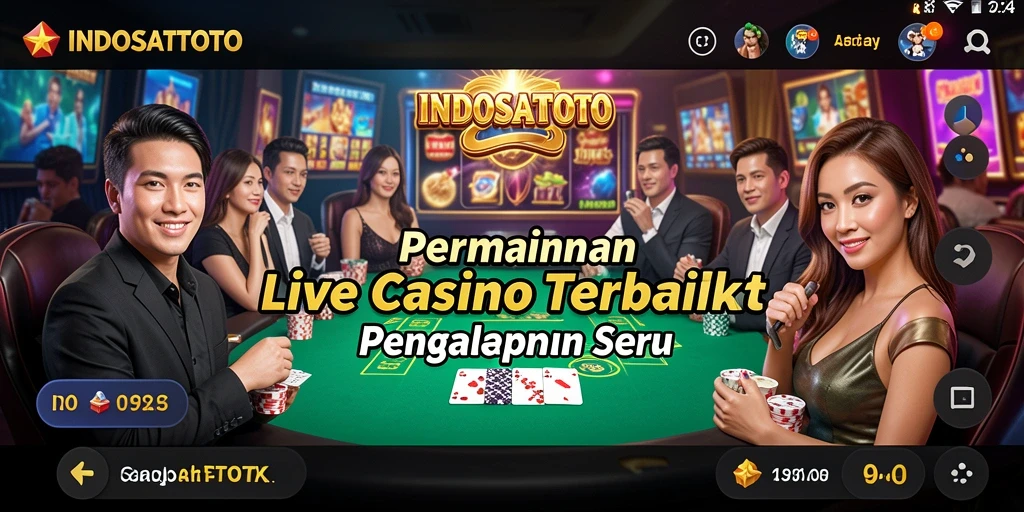 Tampilan seru dari gameplay Live Casino di INDOSATTOTO.