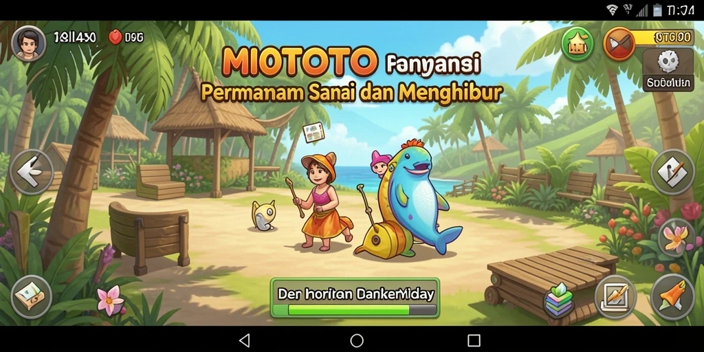 Tangkapan layar gameplay MIOTOTO yang seru dan berwarna-warni.