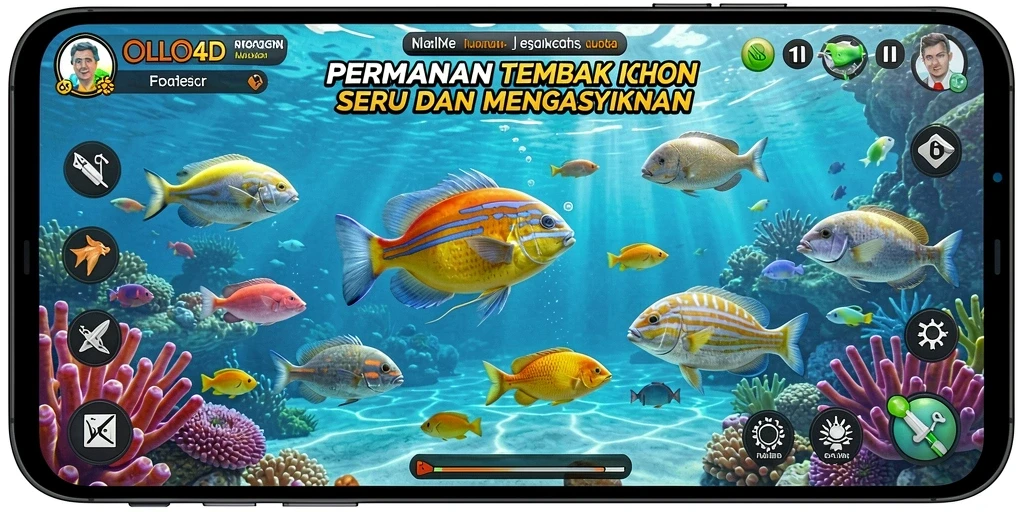 Tampilan gameplay Tembak Ikan yang mengasyikkan di OLLO4D.