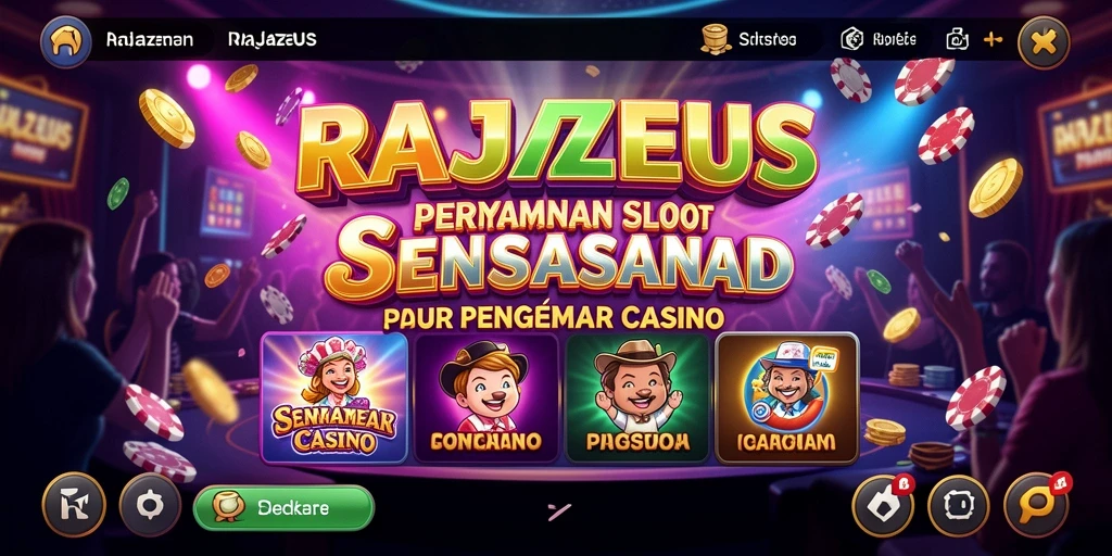 Tampilan gameplay mengasyikkan dari RAJAZEUS dengan berbagai fitur menarik.