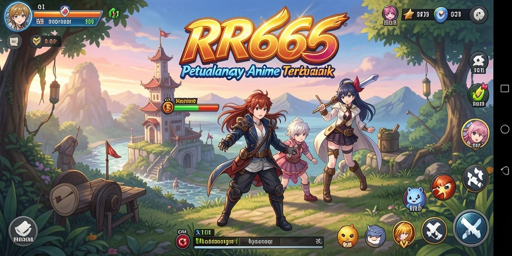 Tampilan menarik dalam gameplay Anime RR666 yang seru.