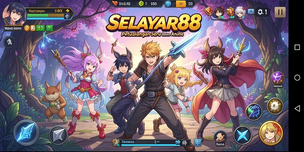 Tangkapan layar dari gameplay <strong>SELAYAR88</strong> menampilkan pertarungan seru dalam dunia Anime.