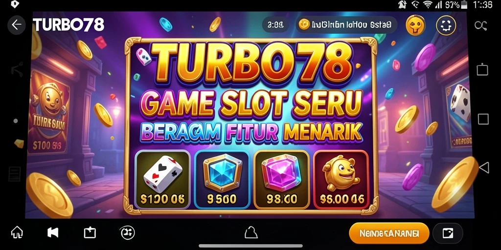 Tampilan gameplay TURBO78 yang menarik dan penuh warna.